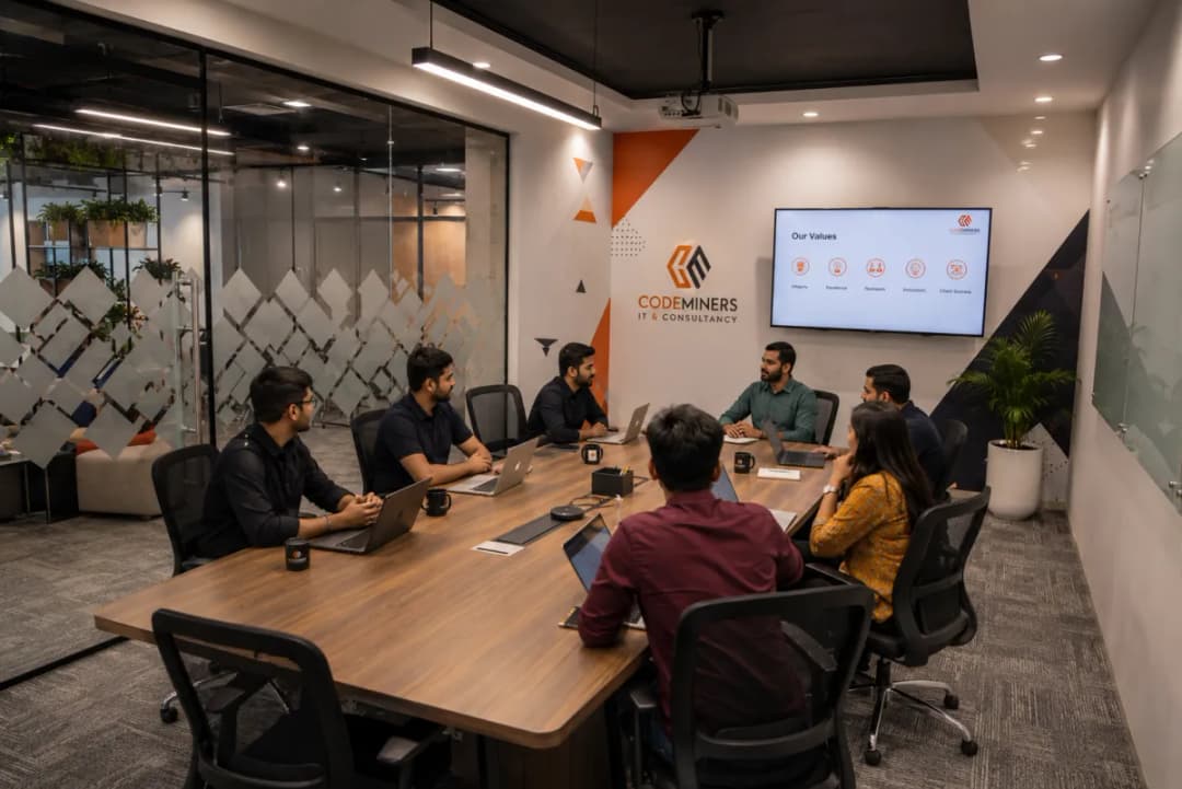 CodeMiners strategy meeting room