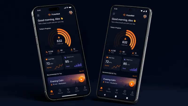 PulseWell project mockup