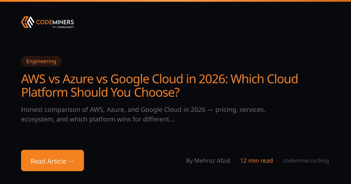 AWS vs Azure vs Google Cloud in 2026: Which Cloud Platform Should You Choose?
