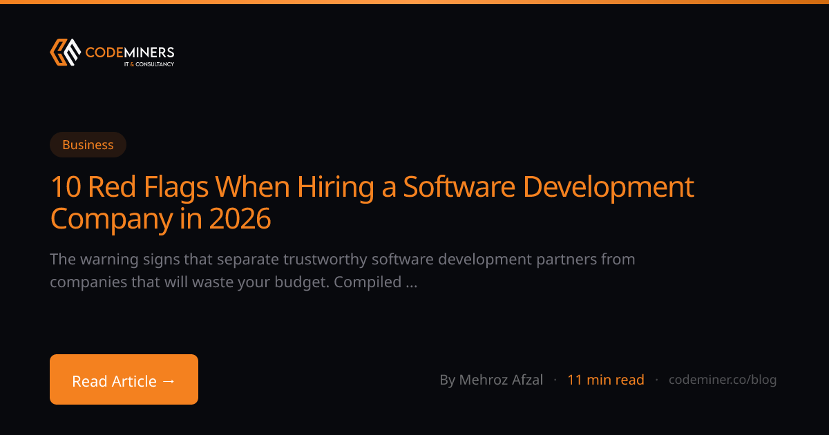 10 Red Flags When Hiring a Software Development Company in 2026
